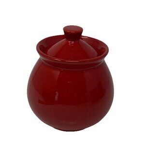 Vintage Waechtersbach German Small Red Ginger Storage Jar With Lid Germany 4.5”